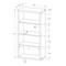 Homeroots 47.5 in. White Particle Board & MDF Bookshelf with Adjustable Shelves 333357 - alternate 3